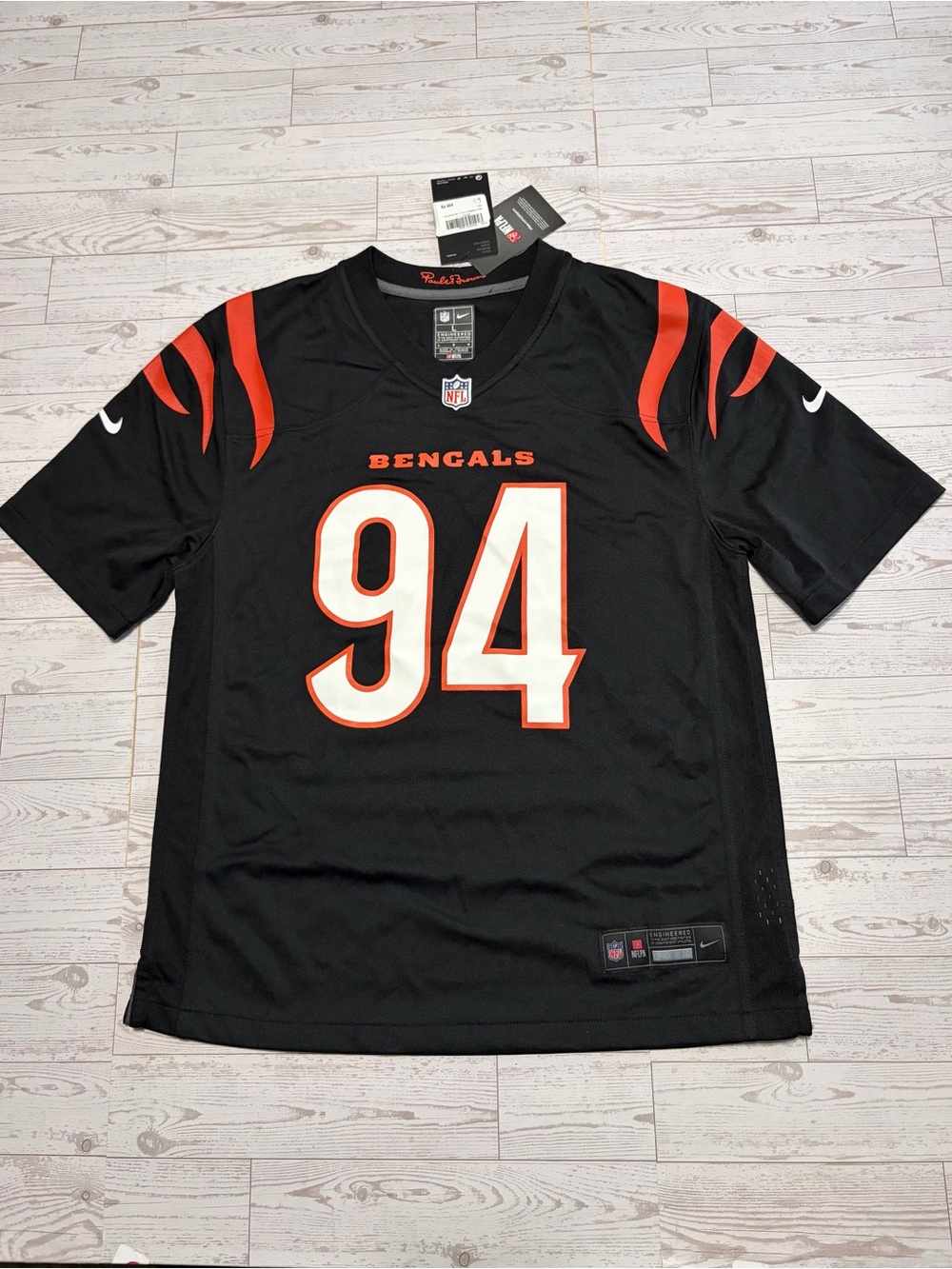 Nike Black Cincinnati Bengals #94 Sam Hubbard Football Jersey
